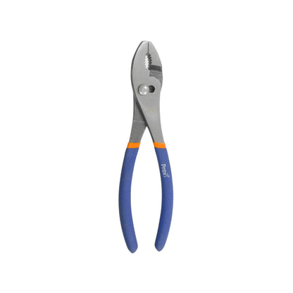 Pinza de chofer Prax con mangos antideslizantes azules y naranjas. Herramienta manual de ajuste.