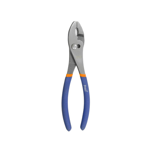 Pinza de chofer Prax con mangos antideslizantes azules y naranjas. Herramienta manual de ajuste.
