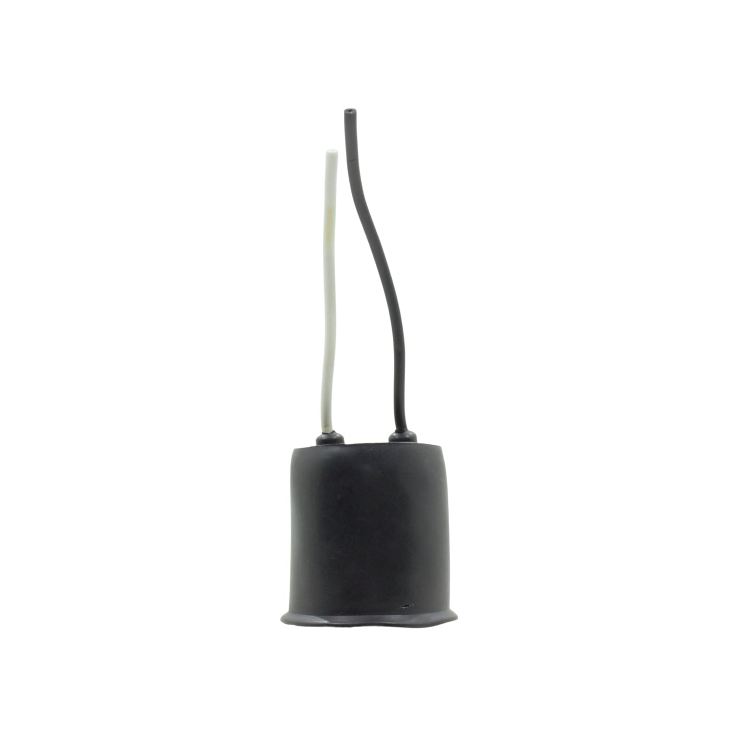 Socket para intemperie negro con cables para conexiones eléctricas seguras en exteriores