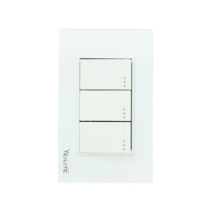 Placa 3 apagador escalera cristal Yeilite 921530 sicilia