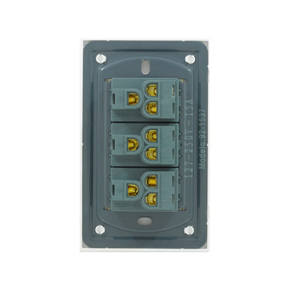 Placa 3 contacto cristal Yeilite 921537 sicilia