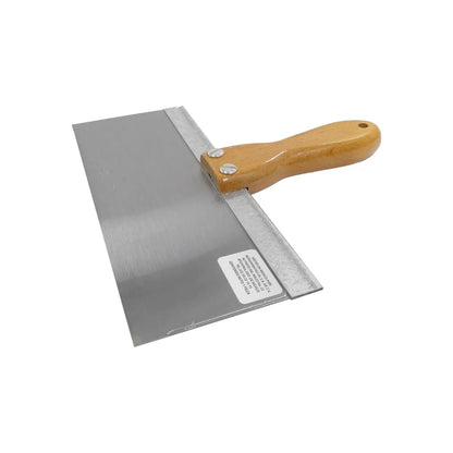 Espátula de metal 10 pulgadas con mango de madera para aplicar yeso y alisar superficies
