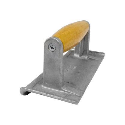 Volteador para albañil de metal gris con mango de madera, herramienta manual para girar ladrillos
