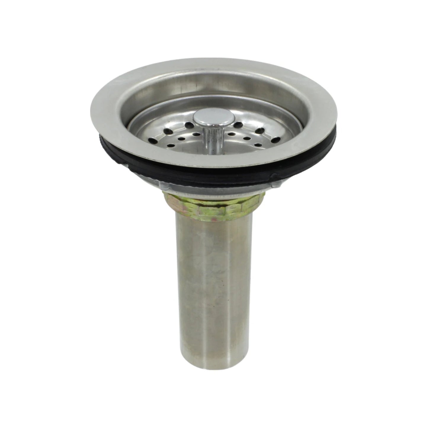 Contra canasta para tarja de acero inoxidable, con colador tipo cesta y empaque de goma, para desagüe de fregadero.