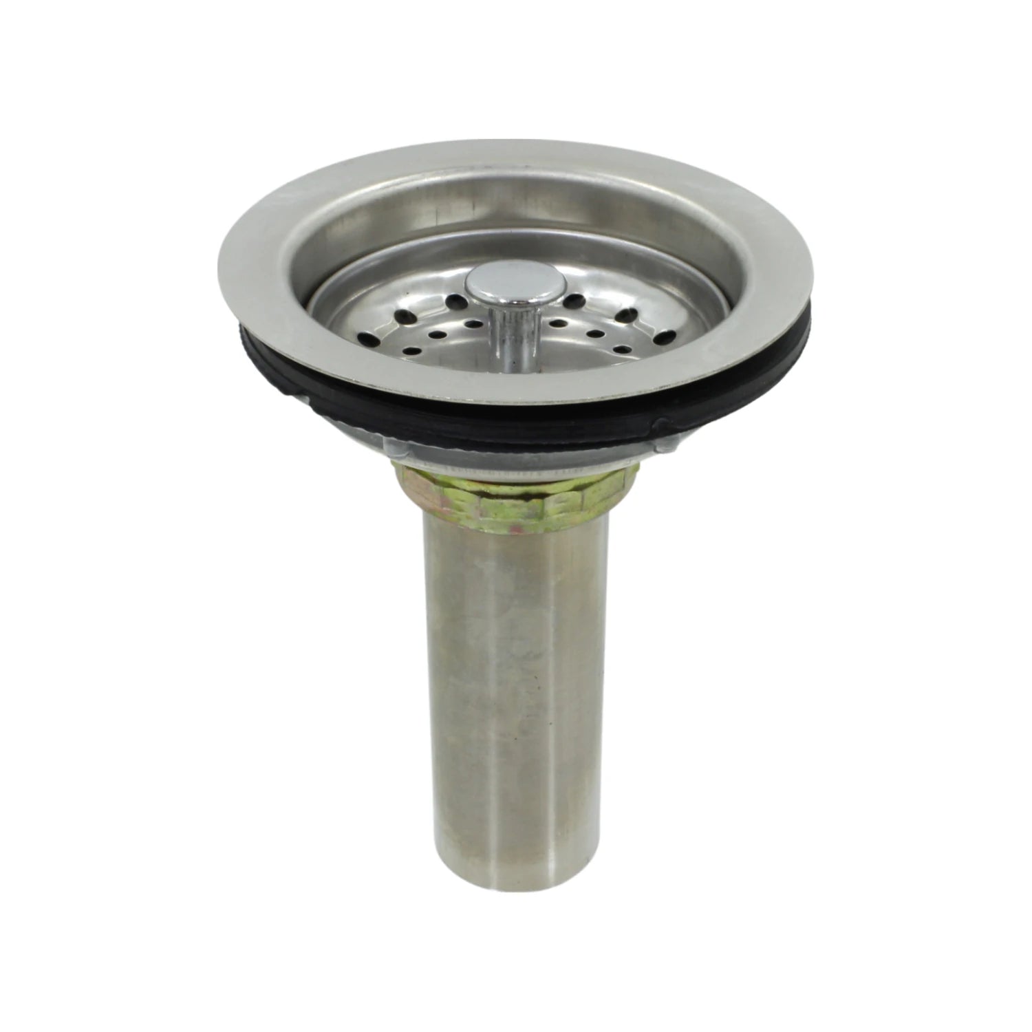 Contra canasta para tarja de acero inoxidable, con colador tipo cesta y empaque de goma, para desagüe de fregadero.