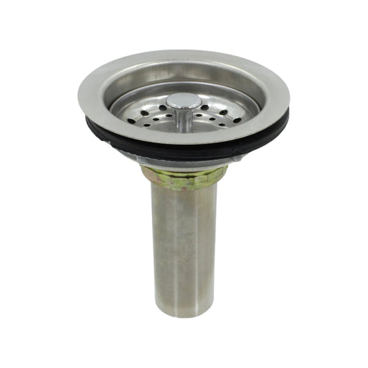Contra canasta para tarja de acero inoxidable, con colador tipo cesta y empaque de goma, para desagüe de fregadero.
