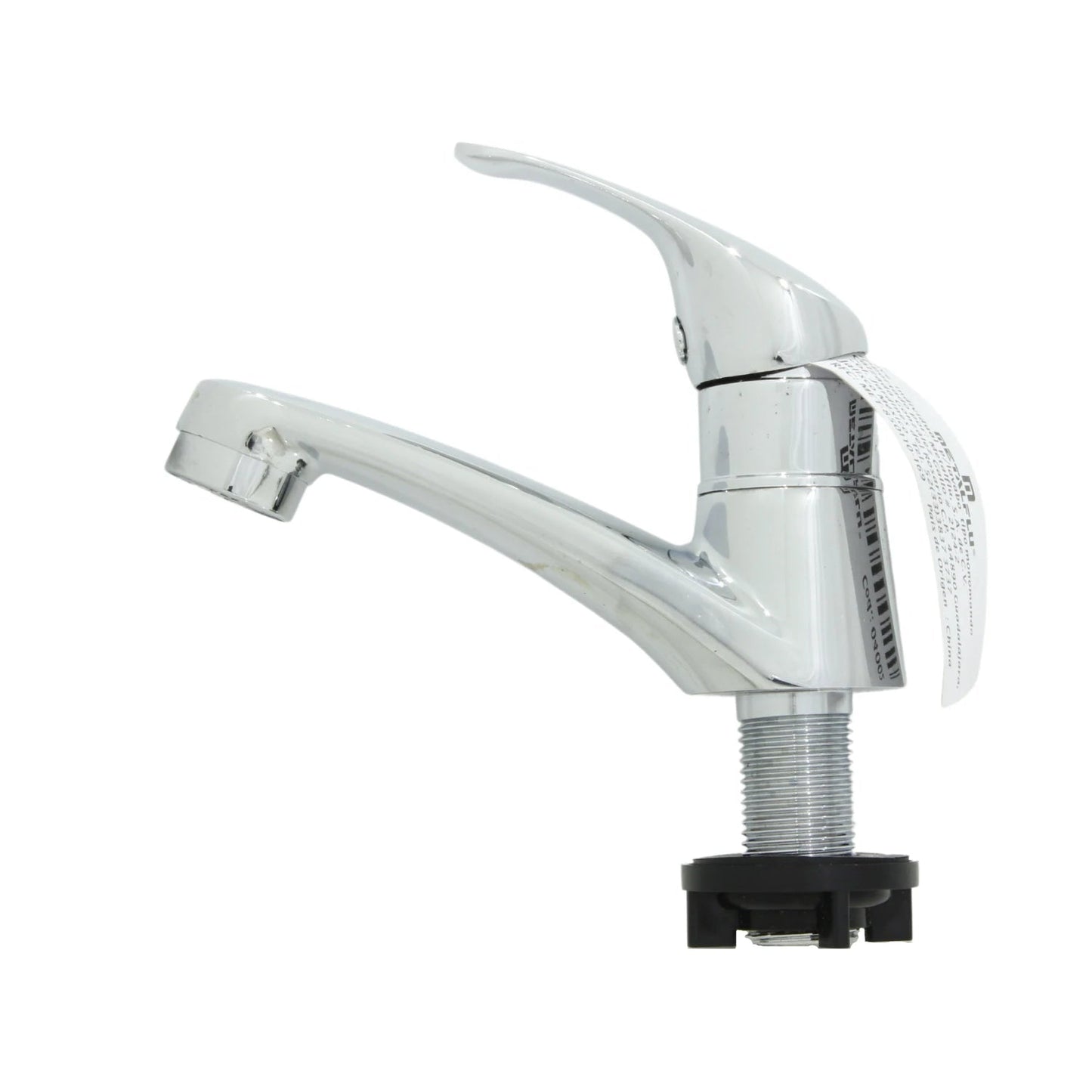 Llave monomando Metalflu cromada para lavabo, grifo de agua para baño con acabado pulido y palanca única.