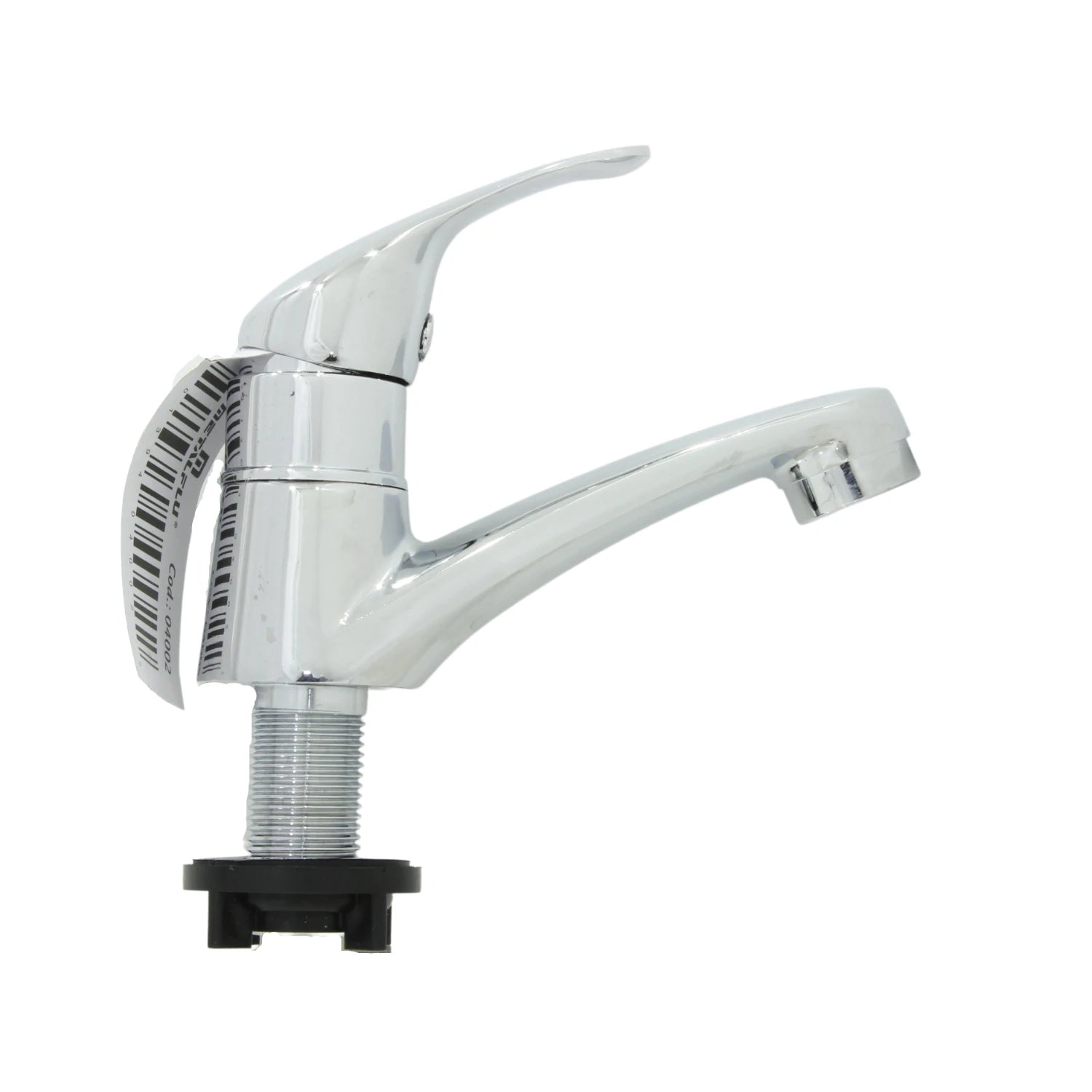 Llave individual de lavabo Metalflu 04002, grifo monomando cromado brillante