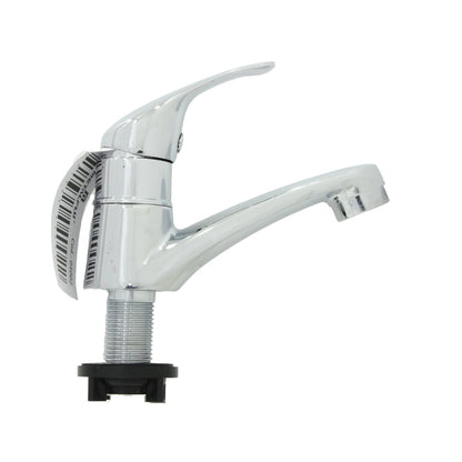 Llave individual de lavabo Metalflu 04002, grifo monomando cromado brillante