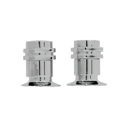 Manerales cromados para regadera, diseño cilíndrico moderno con bandas