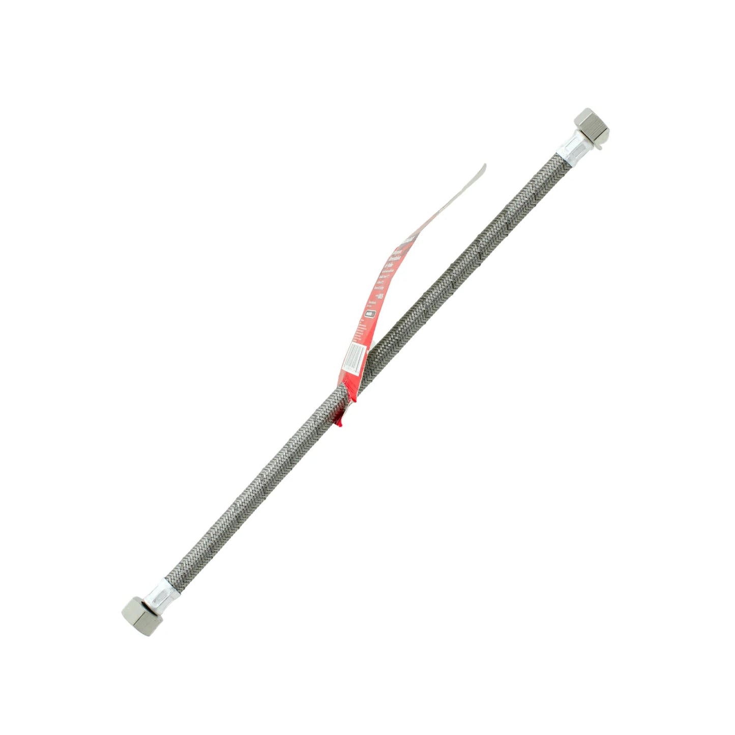 Manguera flexible metálica trenzada para lavabo de 40 cm con conexiones de plomería