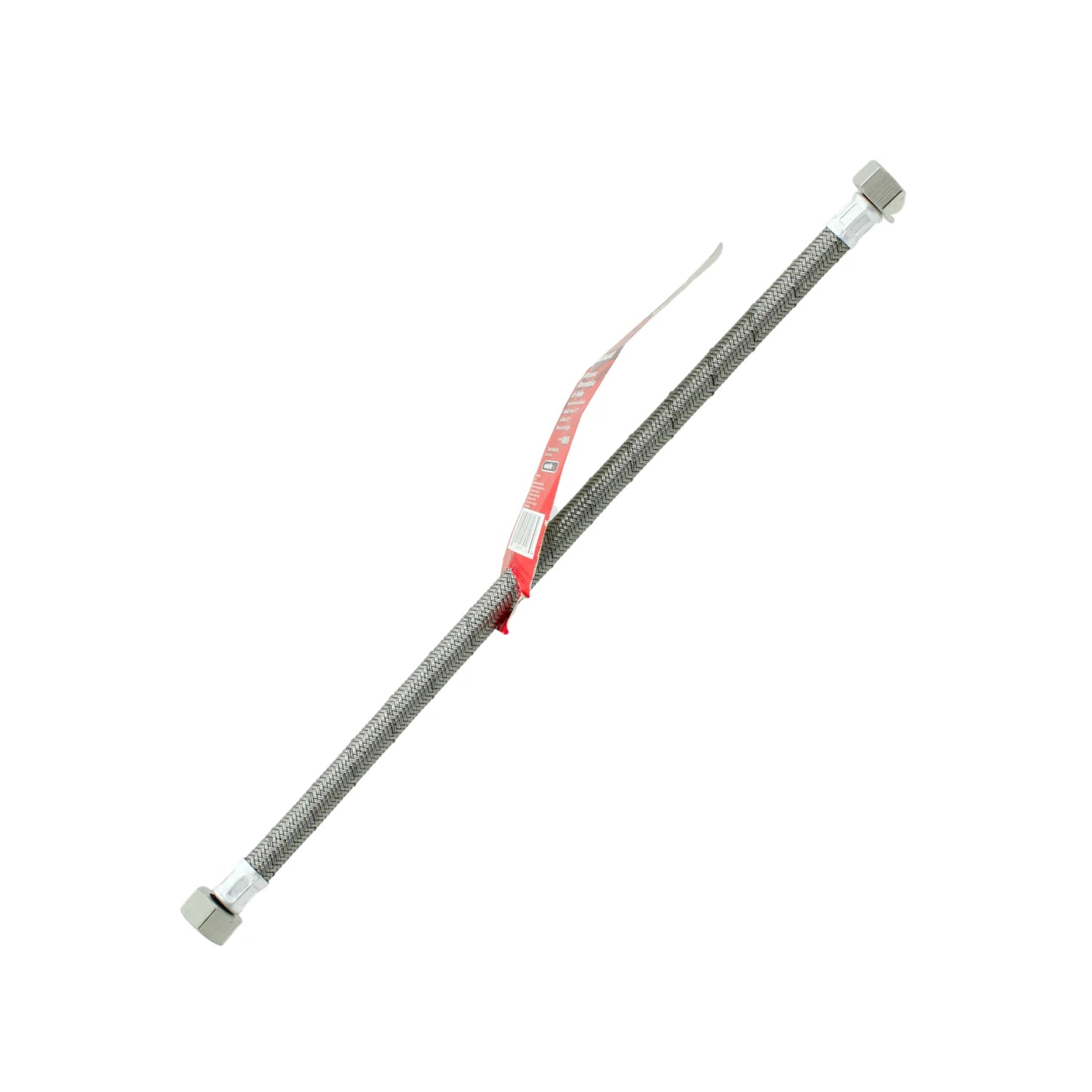 Manguera flexible metálica trenzada para lavabo de 40 cm con conexiones de plomería