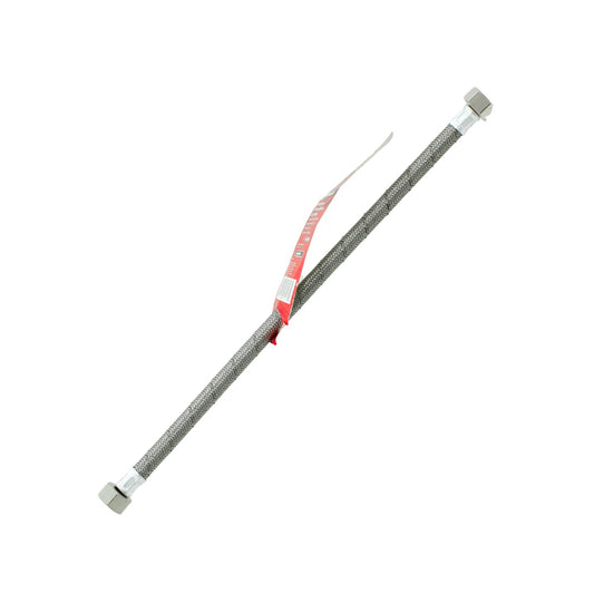 Manguera flexible metálica trenzada para lavabo de 40 cm con conexiones de plomería