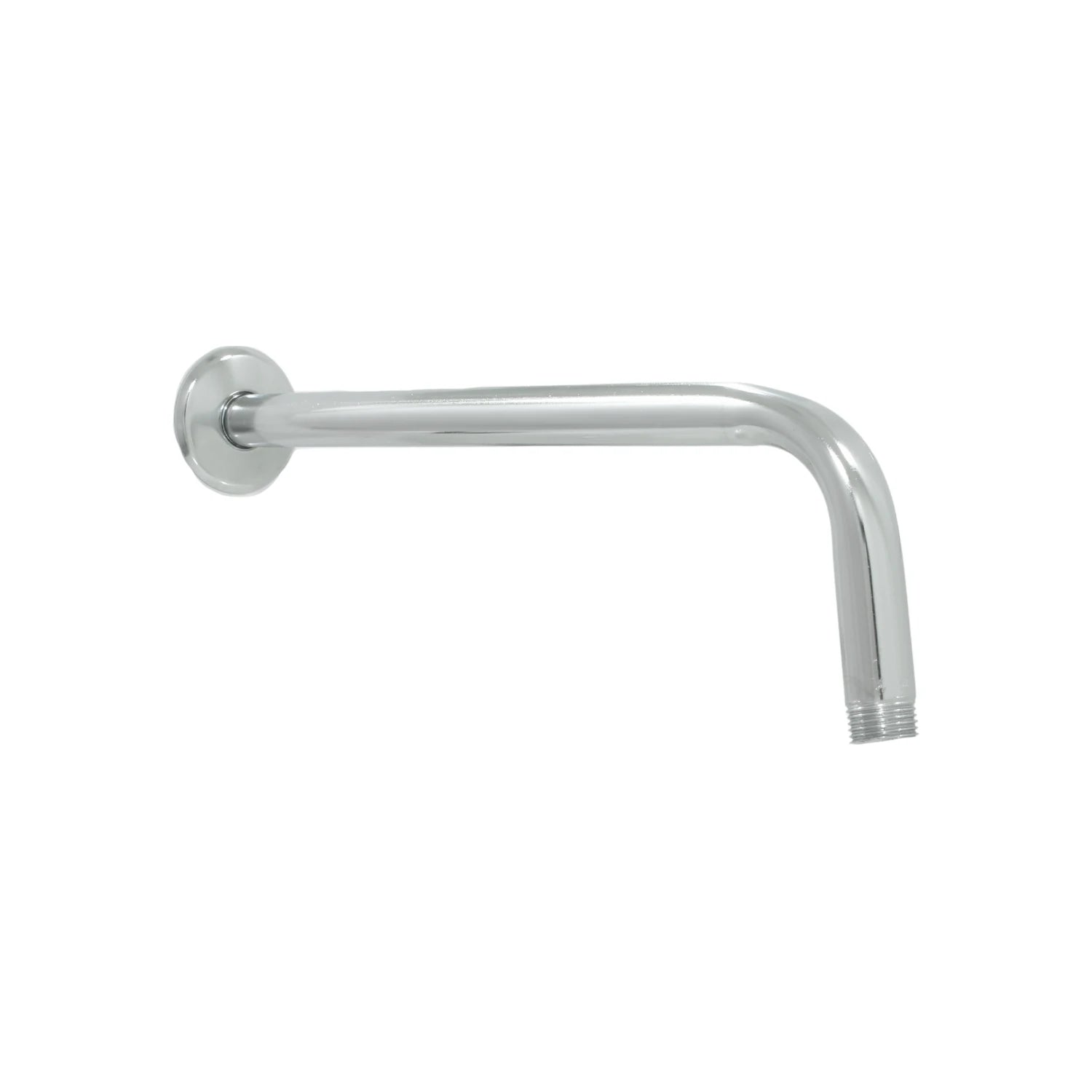 Brazo para regadera cromado, extensión curvada para ducha, accesorio de baño en metal.