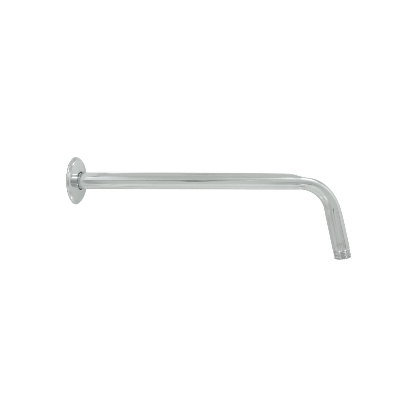 Brazo para regadera cromado de 40 cm, diseño curvo tipo cuello de ganso, para instalaciones de ducha de pared.