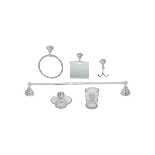 Juego de accesorios para baño cromado Ekon genoa 60110