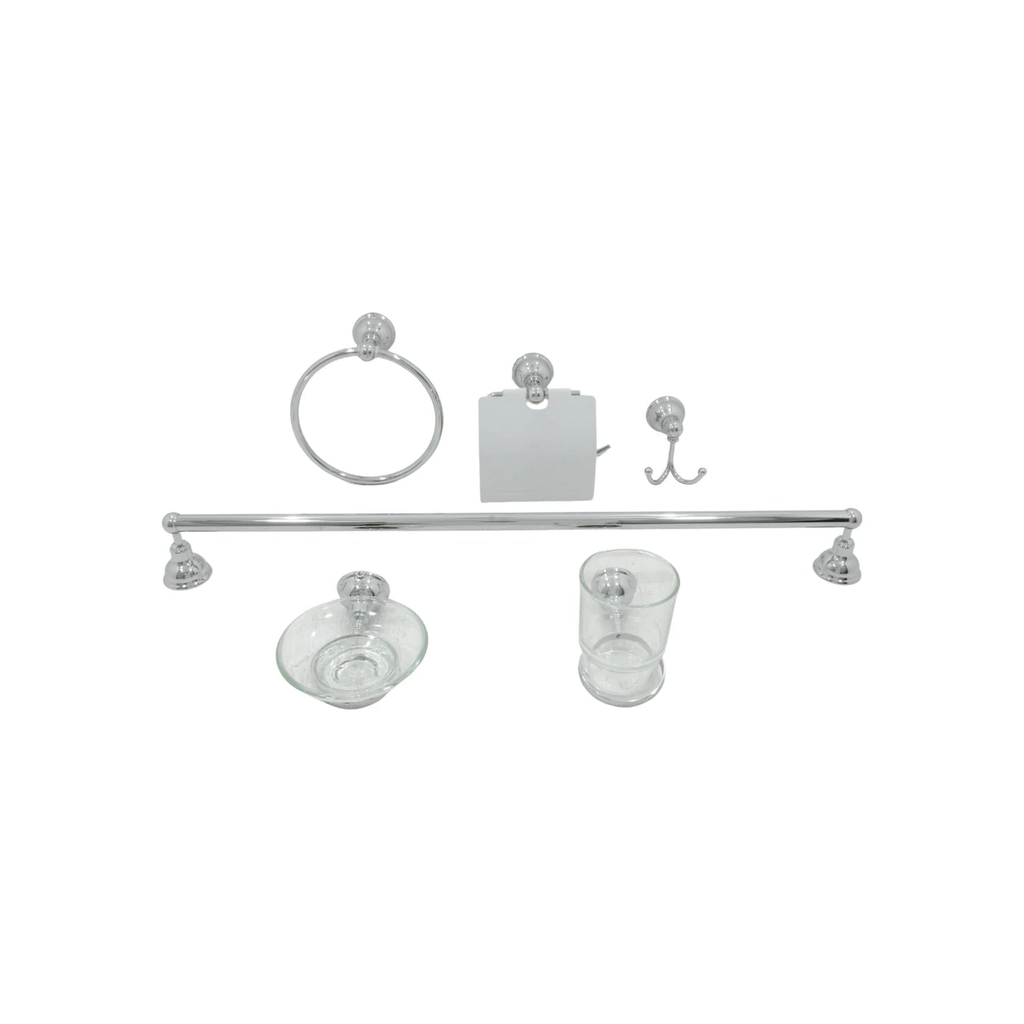 Juego de accesorios para baño cromado Ekon rennes 60112