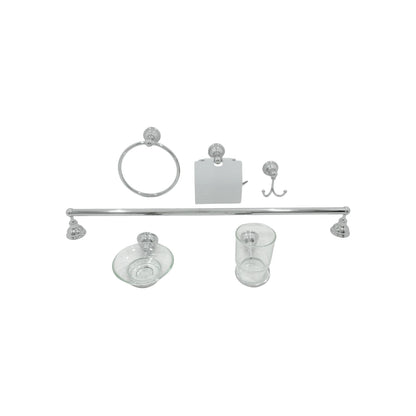 Juego de accesorios para baño cromado Ekon rennes 60112