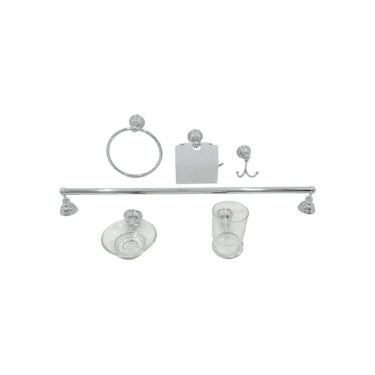 Juego de accesorios para baño cromado Ekon rennes 60112