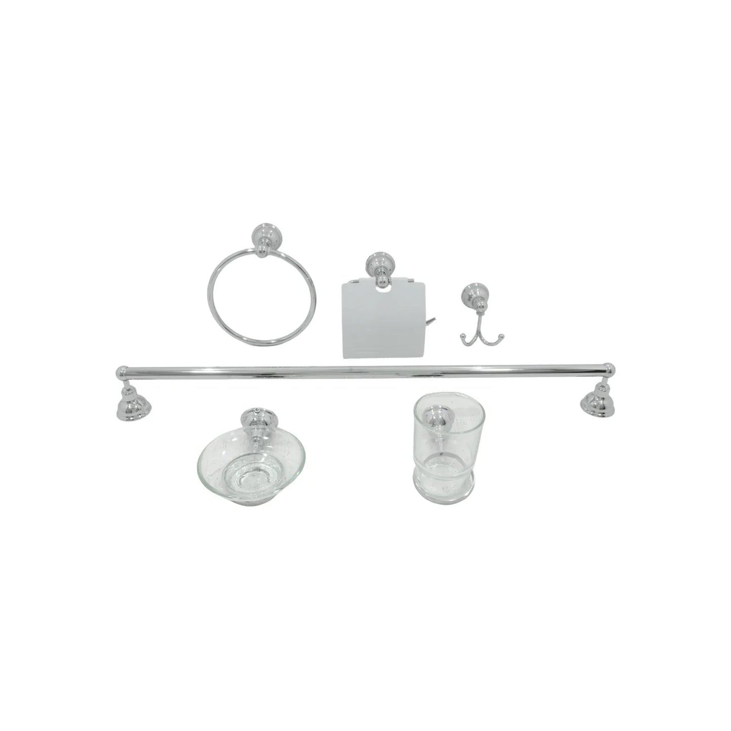 Juego de accesorios para baño cromado Ekon rennes 60112