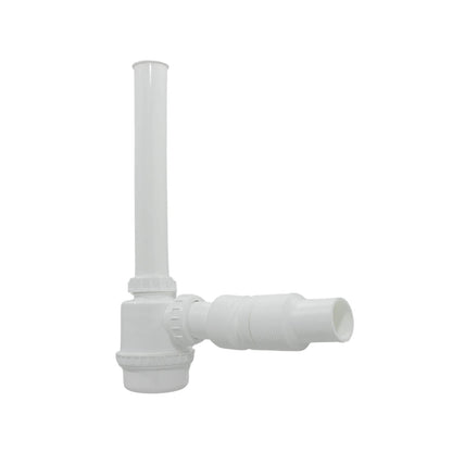 Cespol trampa de botella plástico blanco para fregadero/lavabo con tubo de desagüe flexible
