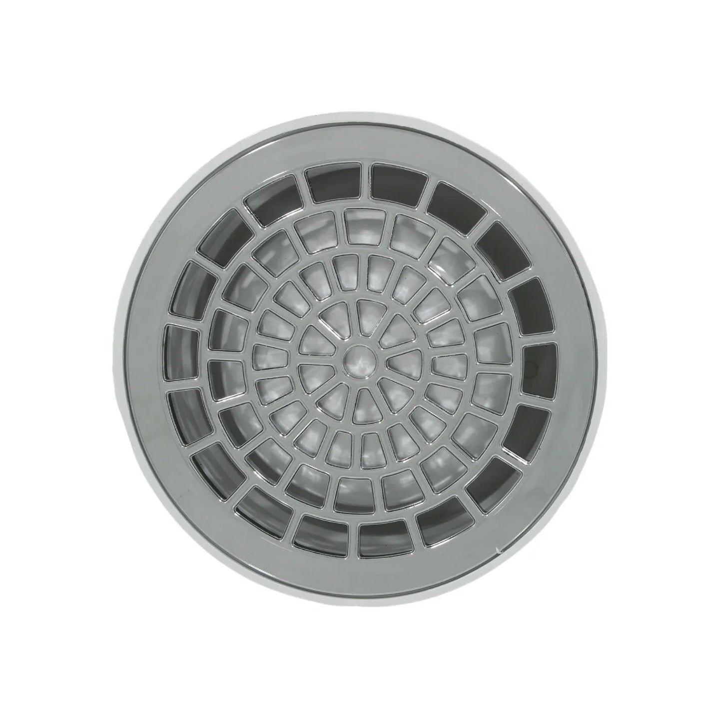 Coladera universal con rejilla cromada Metalflux 11019