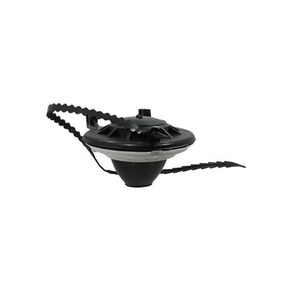 Válvula sapito de descarga para inodoro, PVC negro con cadena de tracción, repuesto universal