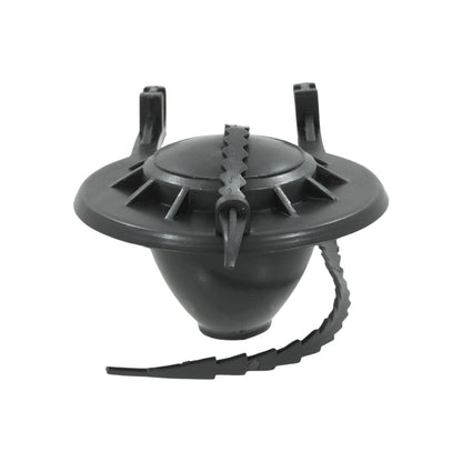 Tapón de inodoro tipo sapito de PVC negro con cadena, válvula de descarga para cisterna de WC