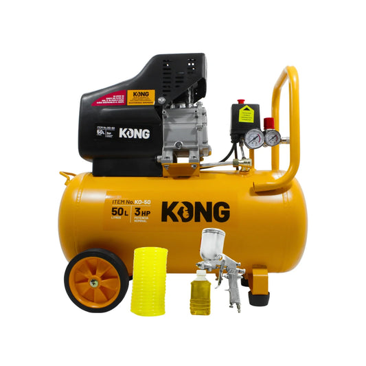 Compresora 3 HP 50 litros con accesorios Kong KO-50