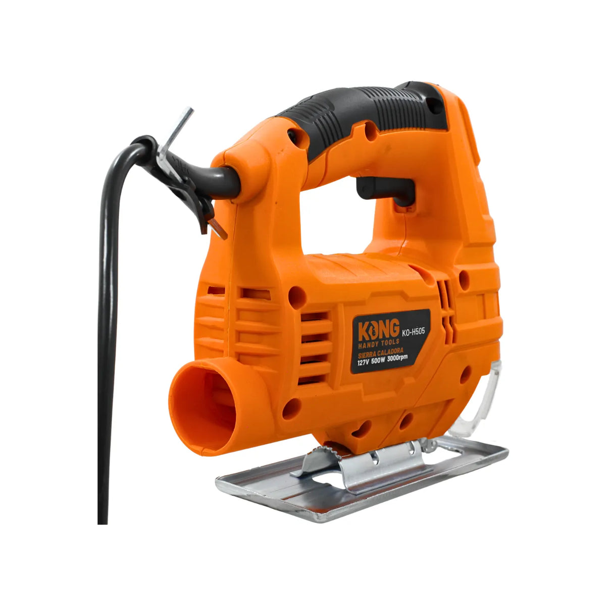 Sierra caladora Kong Handy Tools 500W KO-H505 naranja 3000rpm para taller de carpintería y bricolaje.