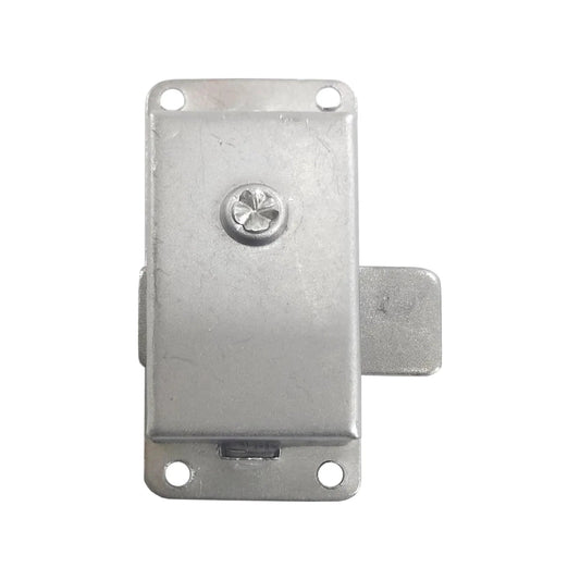 Cerradura de sobreponer para ropero metálica pulida, cerrojo con pasador deslizante para muebles y cajones.