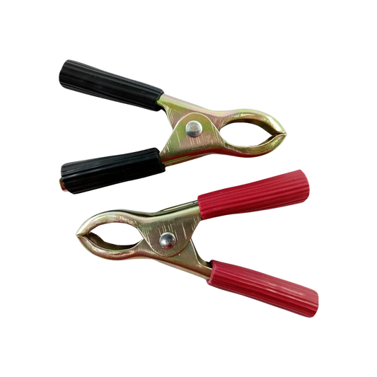 Pinza caimán chico 2 piezas rojo-negro Huajucar