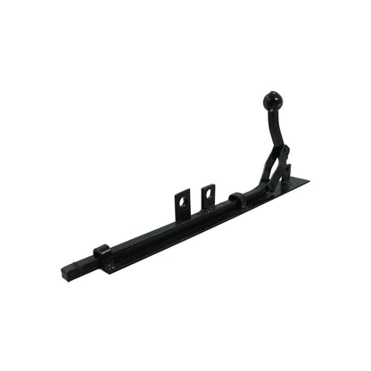 Pasador de piso colonial negro 30 cm, cerrojo metálico para puertas, portones o rejas.