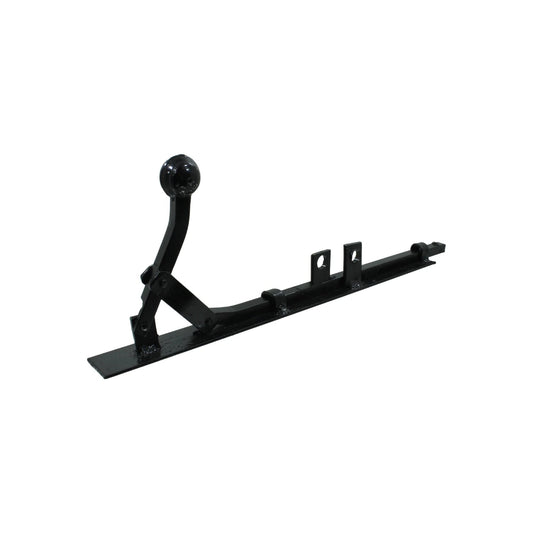 Pasador de piso negro, cerrojo colonial de palanca. Herraje de seguridad para puertas y portones.