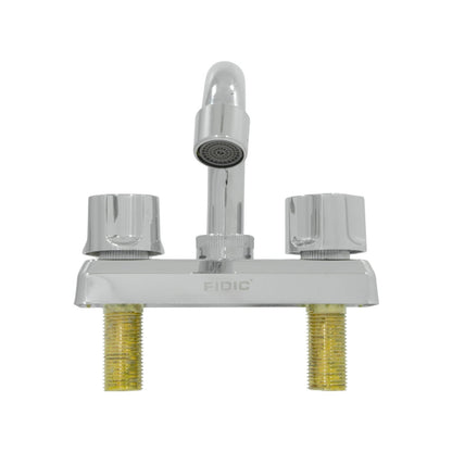 Mezcladora de lavabo FIDIC cromada con dos manijas para instalación 4 pulgadas