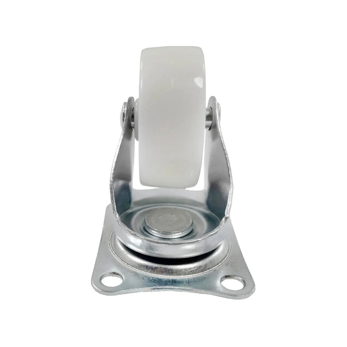 Rodaja giratoria de 2 pulgadas beige de plástico, con base de metal galvanizado para muebles