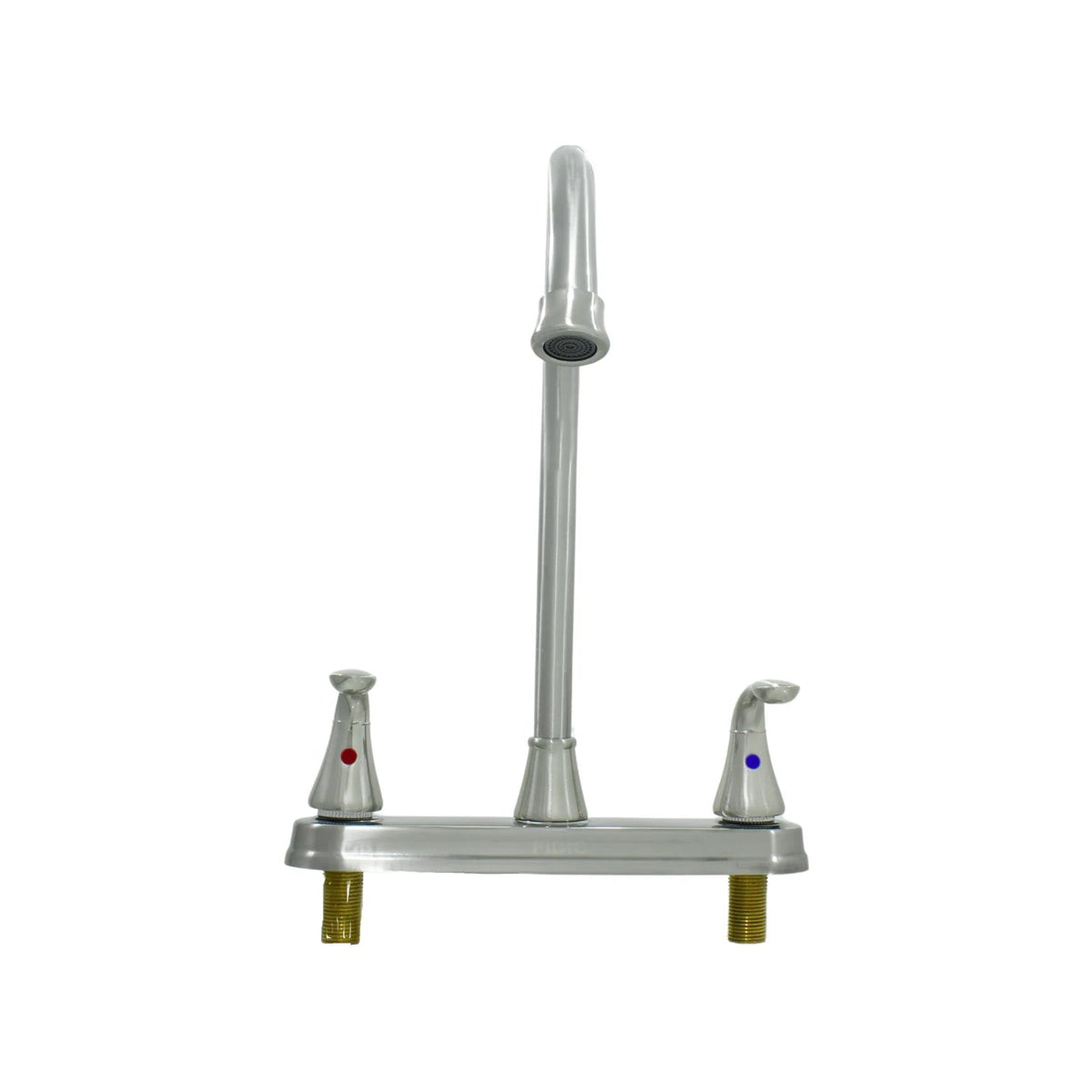 Fidic mezcladora bimando para fregadero de cocina, cuello de ganso, níquel cepillado, 8 pulgadas