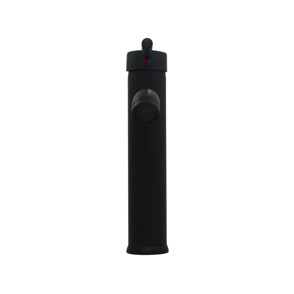 Mezcladora monomando negra para lavabo de baño, grifo moderno de pedestal alto