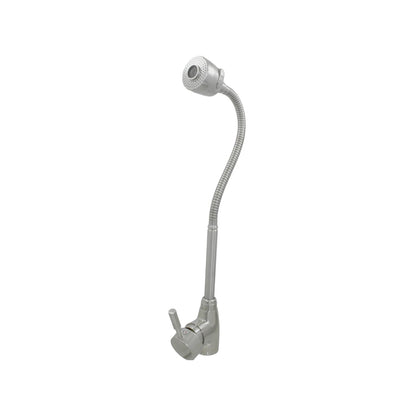 Mezcladora monomando para fregadero de cocina cuello flexible acabado acero inoxidable