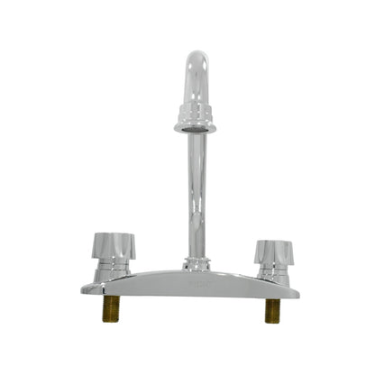Mezcladora para fregadero 8 pulgadas FIDIC cromada doble maneral con cuello de ganso para cocina