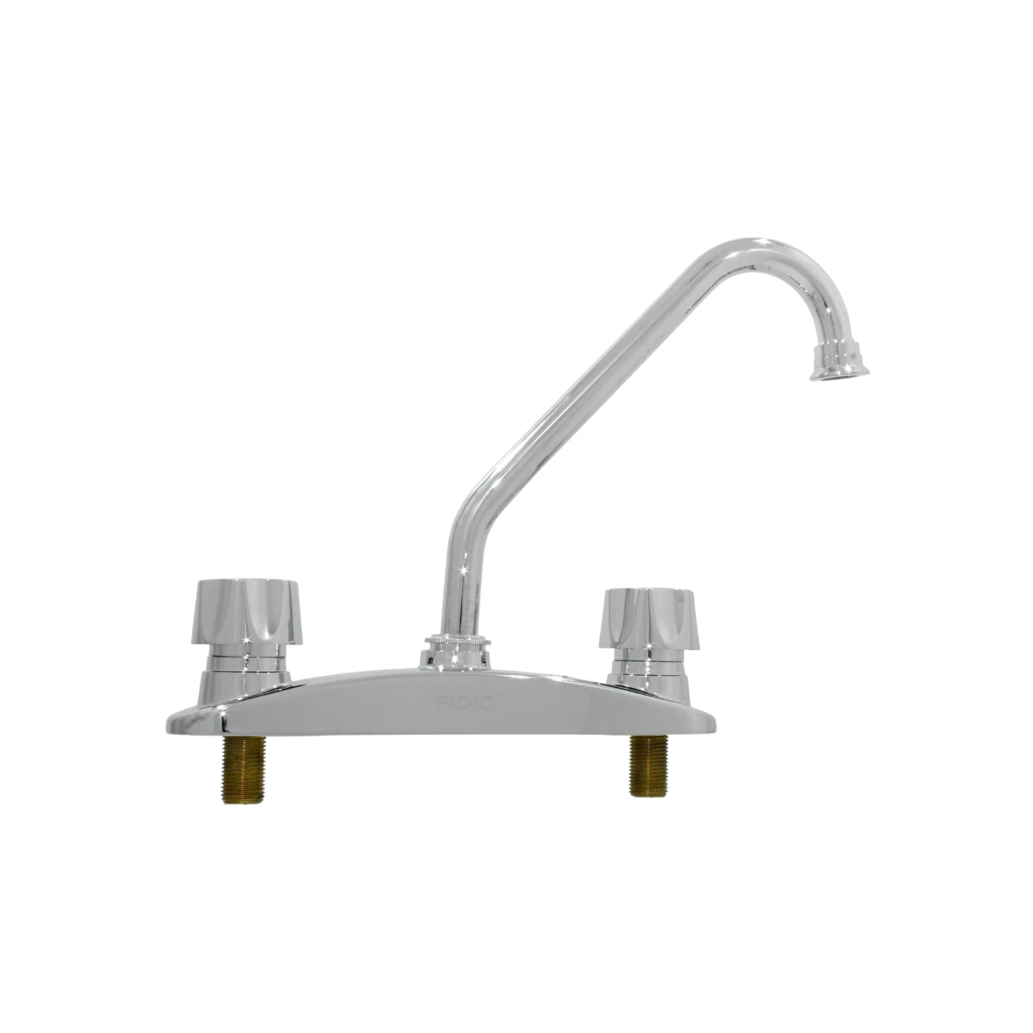 Mezcladora bimando para fregadero Fidic cromada 8 pulgadas con cuello de ganso