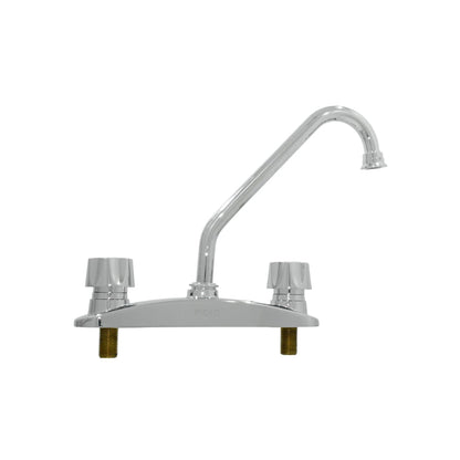 Mezcladora bimando para fregadero Fidic cromada 8 pulgadas con cuello de ganso