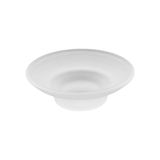 Jabonera de cristal esmerilado para baño; accesorio de ducha moderno blanco