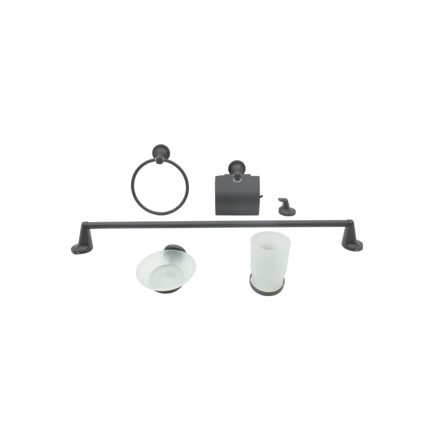 Juego de accesorios para baño negro Fidic A02BK