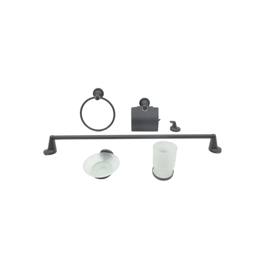 Juego de accesorios para baño negro Fidic A02BK