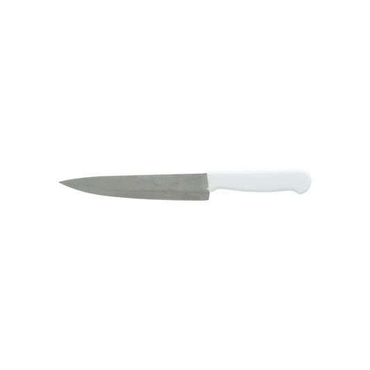 Cuchillo Maincraft de hoja lisa de acero inoxidable con mango blanco para cocina