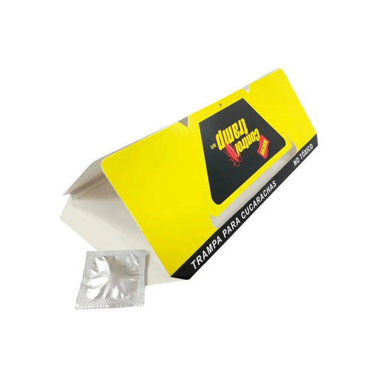 Trampa para cucarachas Control Tramp amarilla y negra, no tóxica, con cebo incluido para control de plagas