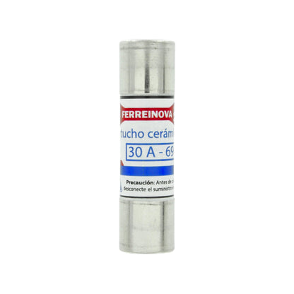 Fusible cerámico Ferreinova de cartucho, 30 amperios, para protección de circuitos eléctricos