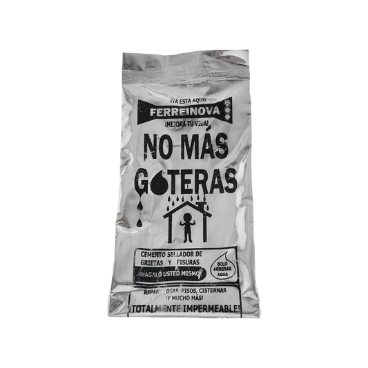 Sellador de grietas y fisuras Ferreinova No Más Goteras cemento impermeable para techos y pisos solo agregar agua