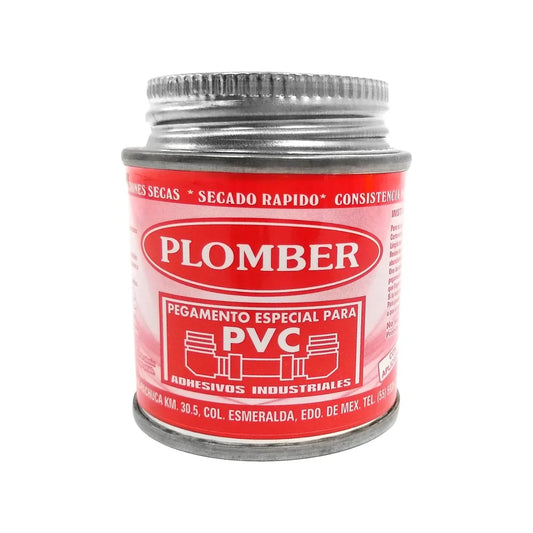 Pegamento para PVC 75 ml rojo Plomber PVC-LAT75